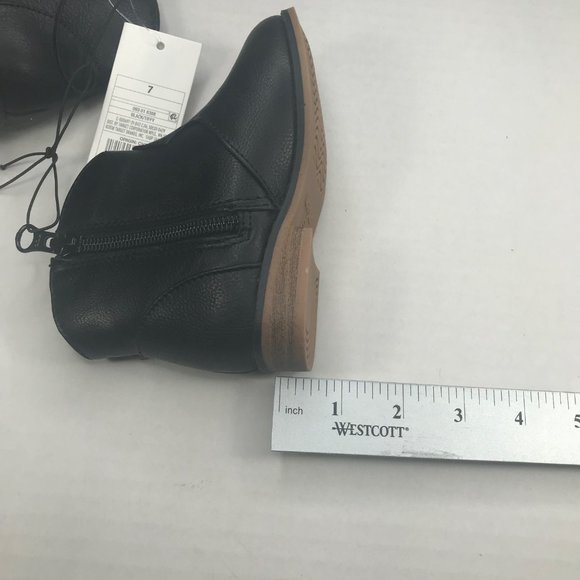Cat And Jack Boy's Size 7 Black Tiffy Boots New With Tags - Picture 12 of 13
